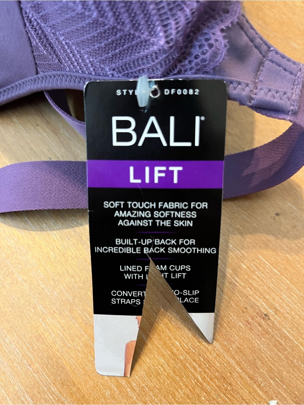 Bali Lift Underwire Full Coverage Bra DF0082 Size 42DD Lilac - Picture 5 of 7